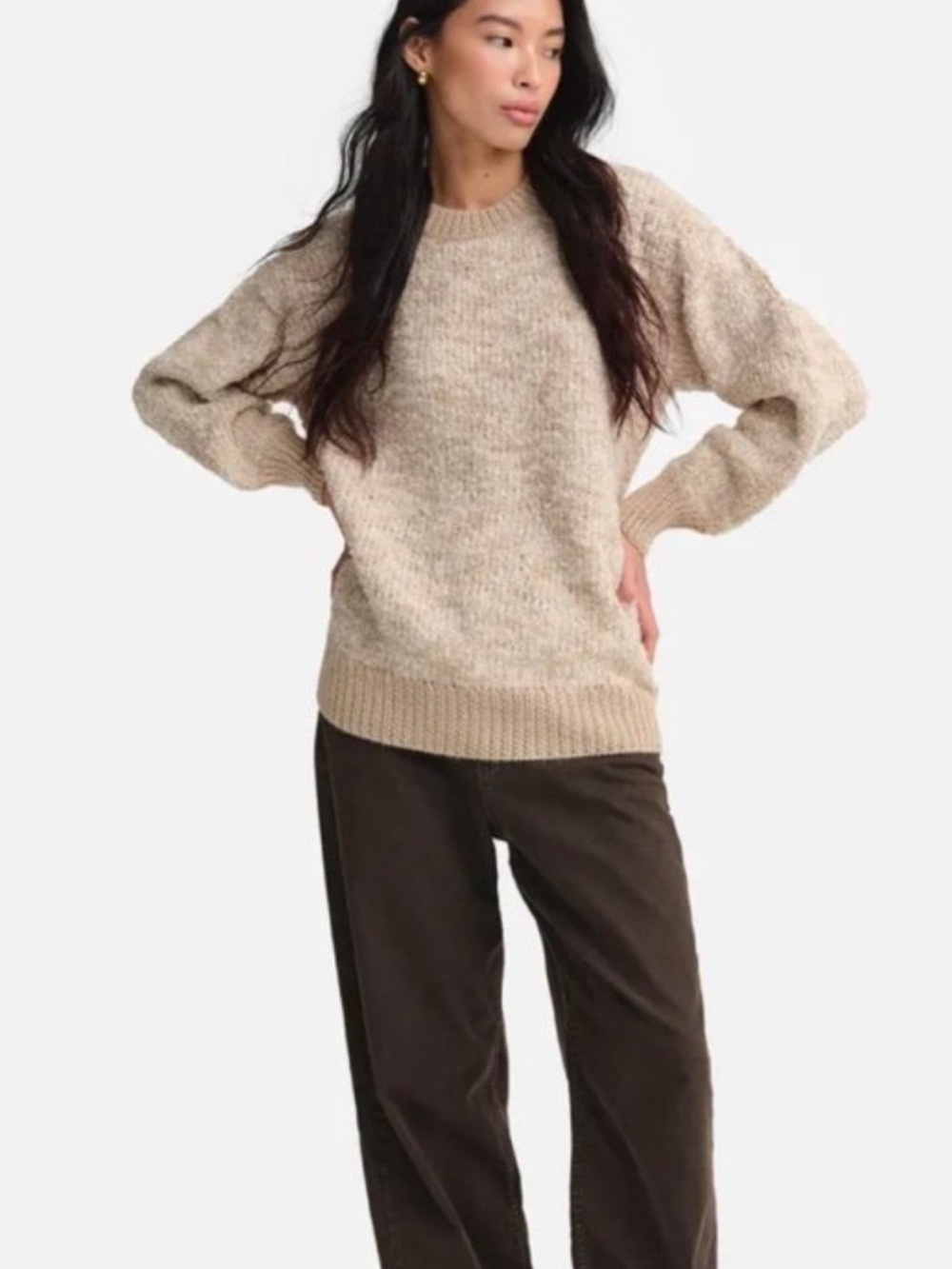 MATE the Label Alpaca Teddy Crew Neck sweater